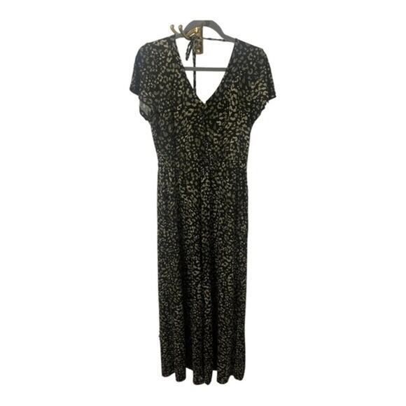 Tommy Bahama Wild One Wide Leg Black and Green Jumpsuit - Size Small - Picture 10 of 13